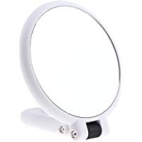 Los mejores  - Espejo de Maquillaje con Asa Ajustable sobre Mesa- Espejo Redondo de 2 Caras de Aumento para Viajes - Blanco x15